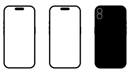 スマホ　スマートフォン　フレーム　モックアップ　イラストセット