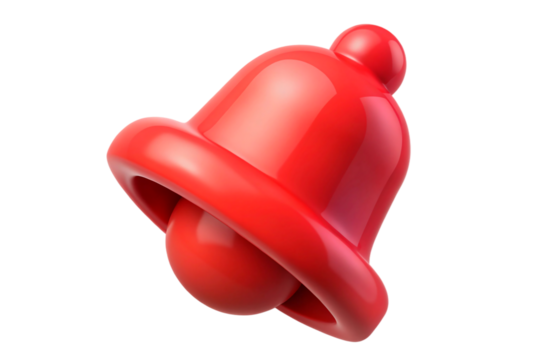 3D Bell Icon with Transparent Background  - Powered by Adobe