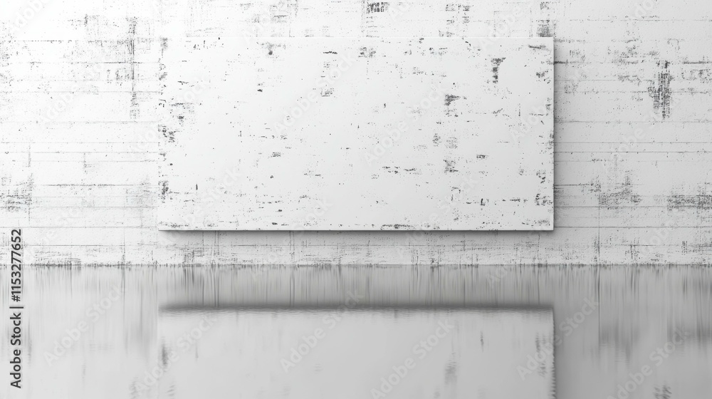 Poster creative blank canvas a canvas a reflection