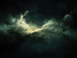 Obraz premium Exploring a cosmic nebula: swirling gas and dust in deep space.