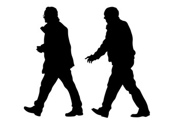 Businessmen in suits on a white background