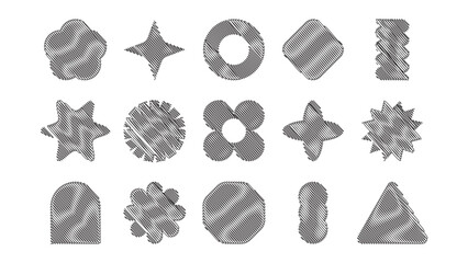 Geometric and circular abstract shape collection