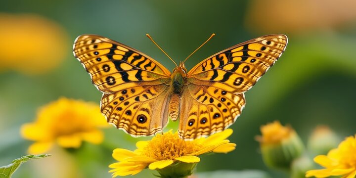 Silver washed fritillary butterfly Argynnis paphia exhibits beautiful patterns and vibrant colors, showcasing the elegance of the silver washed fritillary in natural settings.