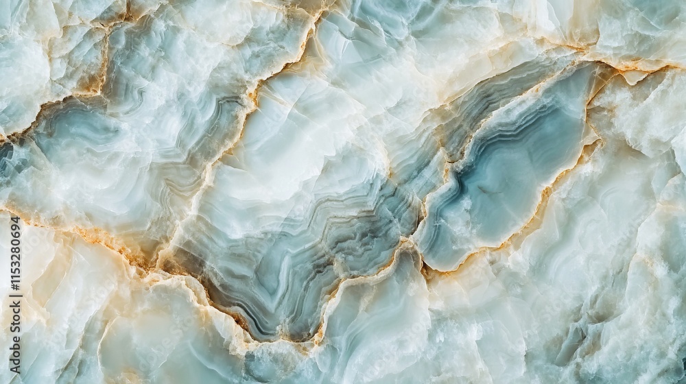 Poster closeup view of abstract marble pattern on polished stone surface with intricate natural veining and