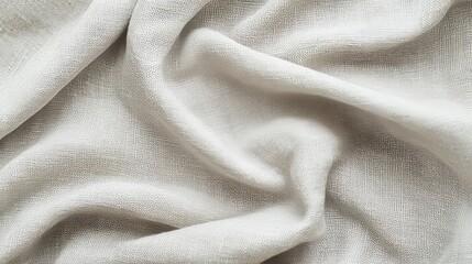 Fototapeta premium Light gray cotton fabric texture serves as a versatile backdrop, perfect for showcasing clothing. This light gray color surface enhances the appeal of any fashion display or textile project.