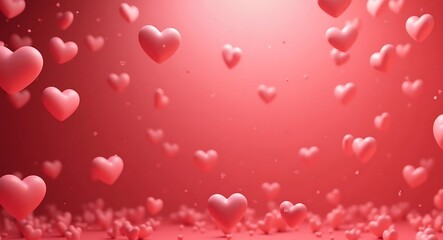 Falling in Love: A Romantic 3D Heart Background