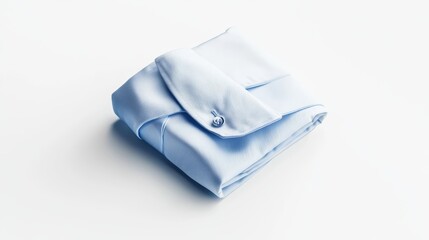 Naklejka premium Shirt cuff displayed on a white background, illustrating the design and detail of the cuff, perfect for showcasing shirt fashion and accessory styles in your collection.