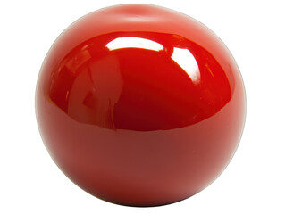 Shiny red sphere isolated on white background