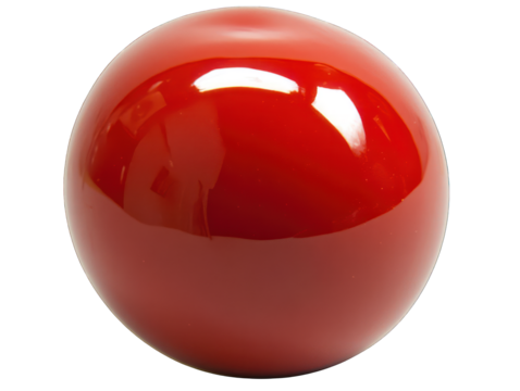 Shiny red sphere isolated on white background - Powered by Adobe