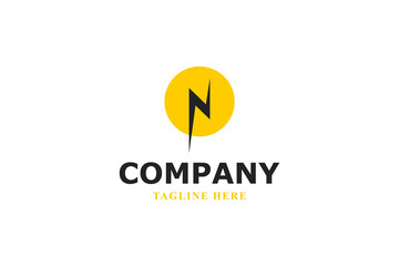 letter n electricity inside circle logo
