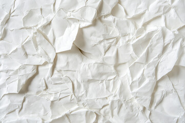 Obraz premium Recycled white creased paper background from a paper packing. Crumpled white paper texture concept