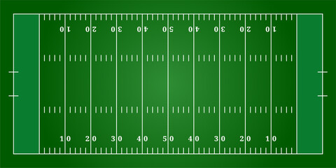 American football field aerial view grass