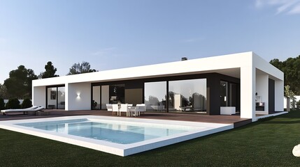 Luxurious modern home featuring innovative architecture, displayed in high-resolution imagery