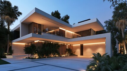 Luxurious modern home featuring innovative architecture, displayed in high-resolution imagery