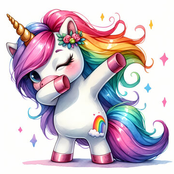 dabbing unicorn 