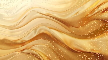 Obraz premium An abstract pattern of flowing gold lines and a 3D effect.