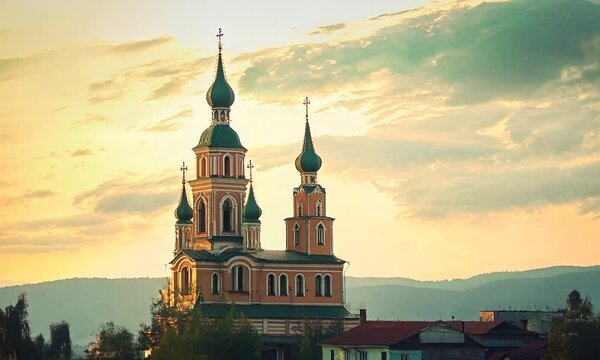 Church in the city of Irkutsk