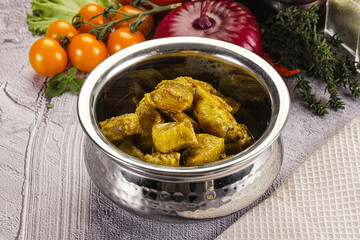 Indian cuisine curry chicken fillet