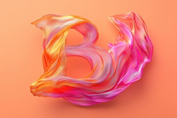 A colorful piece of fabric with the letter B in the middle
