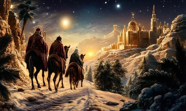 the three kings and the holy family