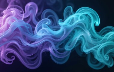 Obraz premium smoke-like abstract design wisps translucent.