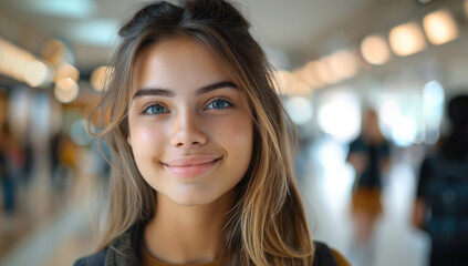 College women student. smiling.