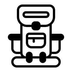 Backpack Glyph Icon