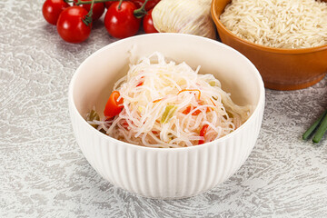 Asian glass rice noodle with vegetables