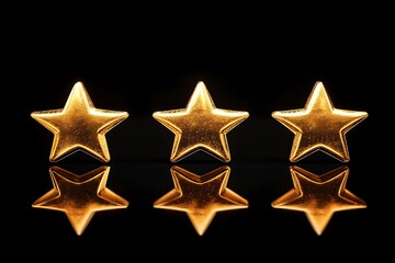 Gold stars, star rating, best quality