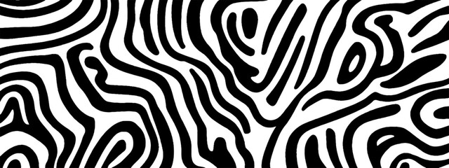 Fototapeta premium Intricate vintage woodcut illustration featuring random squiggles and abstract lines