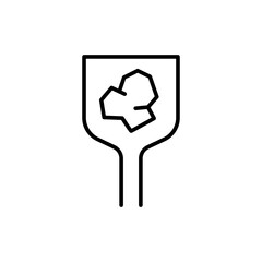 Soil sample outline icons, minimalist vector illustration ,simple transparent graphic element .Isolated on white background