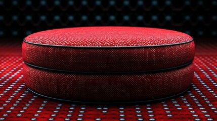 Boucle ottoman Speaker ring Footstool Acupressure pillow Knee massager Audiophile Style Honbay Tronsmart oivo Gembah Lush red fabric backgrounds Bold wine-colored tablecloth setting tone