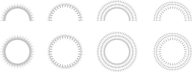 Vintage sunburst. Bursting rays sunrise firework starburst blast burst sunset star hand drawn collection. Radial sunset beams light ray radiant spark. Retro radiant sunburst. Trendy Vector badge set.