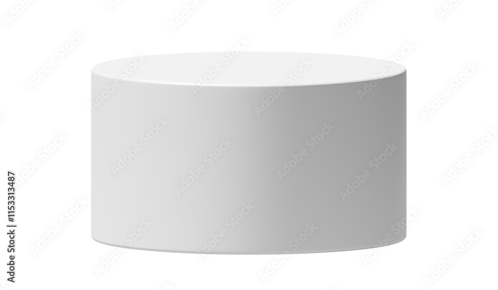 Poster png white podium isolated on transparent background. empty product presentation pedestal display sta