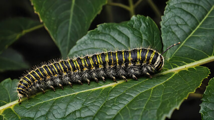 close up of a caterpillar