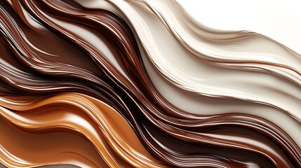 Obraz premium Swirling Chocolate And Cream Abstract Design