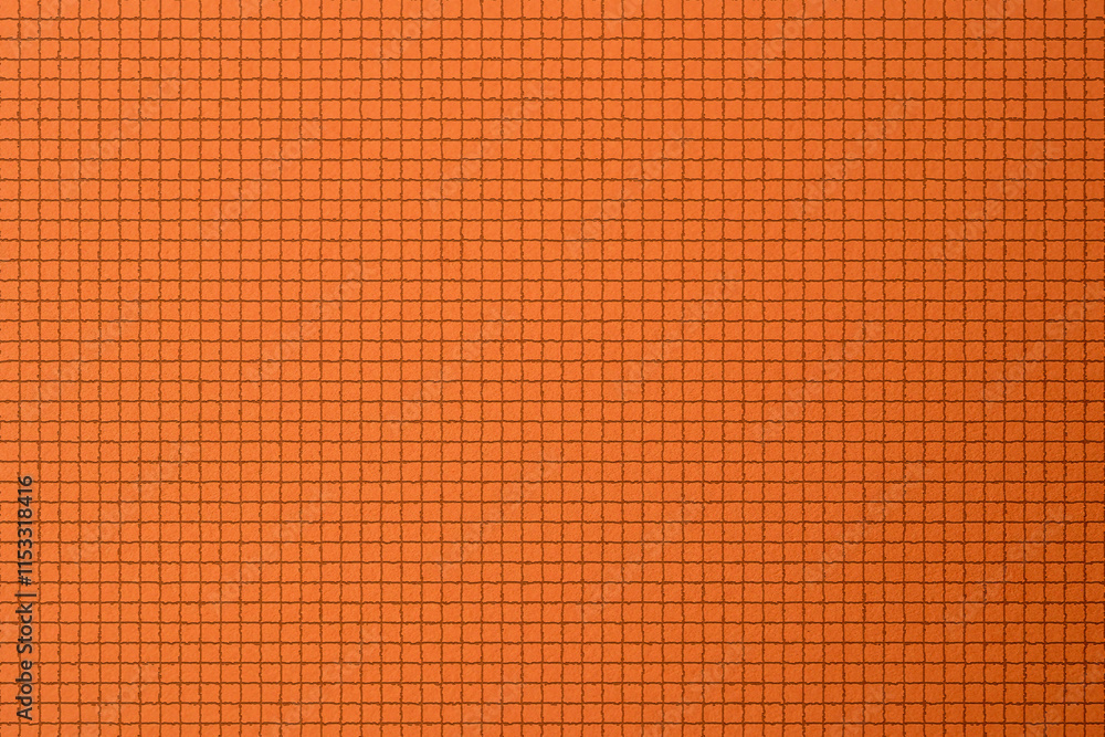 Poster bright orange grid pattern creates vibrant visual texture for design