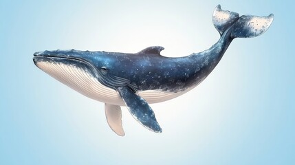 Fototapeta premium Majestic Humpback Whale Ocean Wildlife Marine Animal Aquatic Life Sea Creature Underw