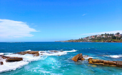 Landscape photo, blue sky, island in countryside of  Australia Sydney