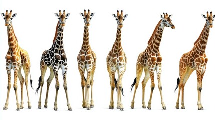Obraz premium African safari animals giraffes walking gracefully
