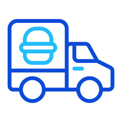 Delivery Truck Duoline Icon