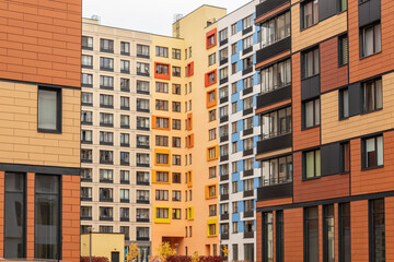 New modern low rise apartment complex. Moscow, Russia