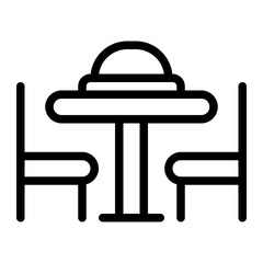 Dining Table Line Icon