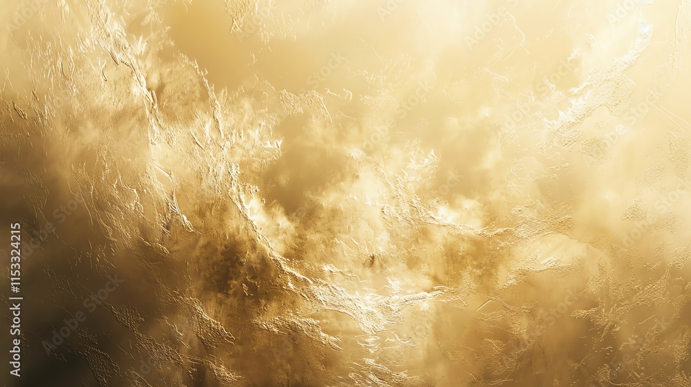 Aufkleber a textured background of a gold color with abstract shapes and a soft glow.