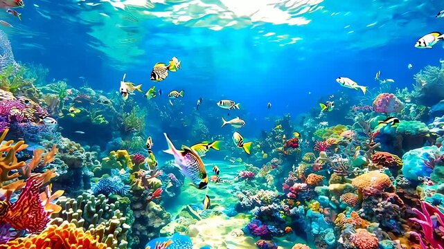 coral reef and fishes