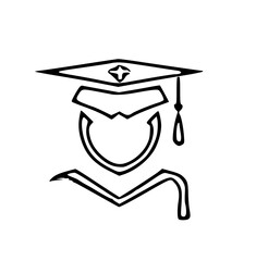 graduation cap and diploma