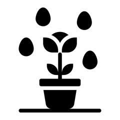 Flower Pot Solid Icon