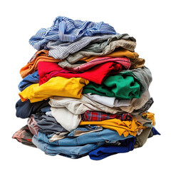Pile of assorted clothing items ready for organization and sorting at home