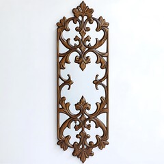 Ornate Wooden Wall Panel with Intricate Floral Carving