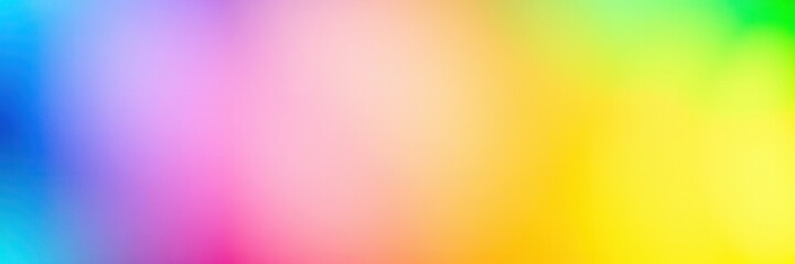 Obraz premium Vibrant Colorful Abstract Background With Blurry Gradient Effect Featuring Shades of Blue, Pink, Yellow, Green, and Purple for Modern Design and Creative Projects